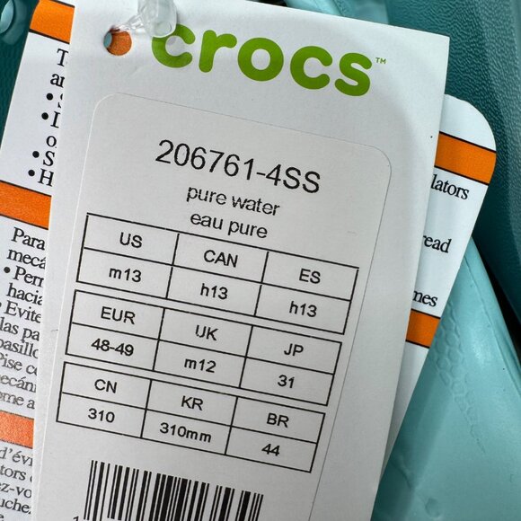 Mens Crocs Pure Water Slide Sandals Size 13 M - Picture 5 of 7